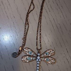 Anne Koplik Elegant Dragonfly Pendant Necklace